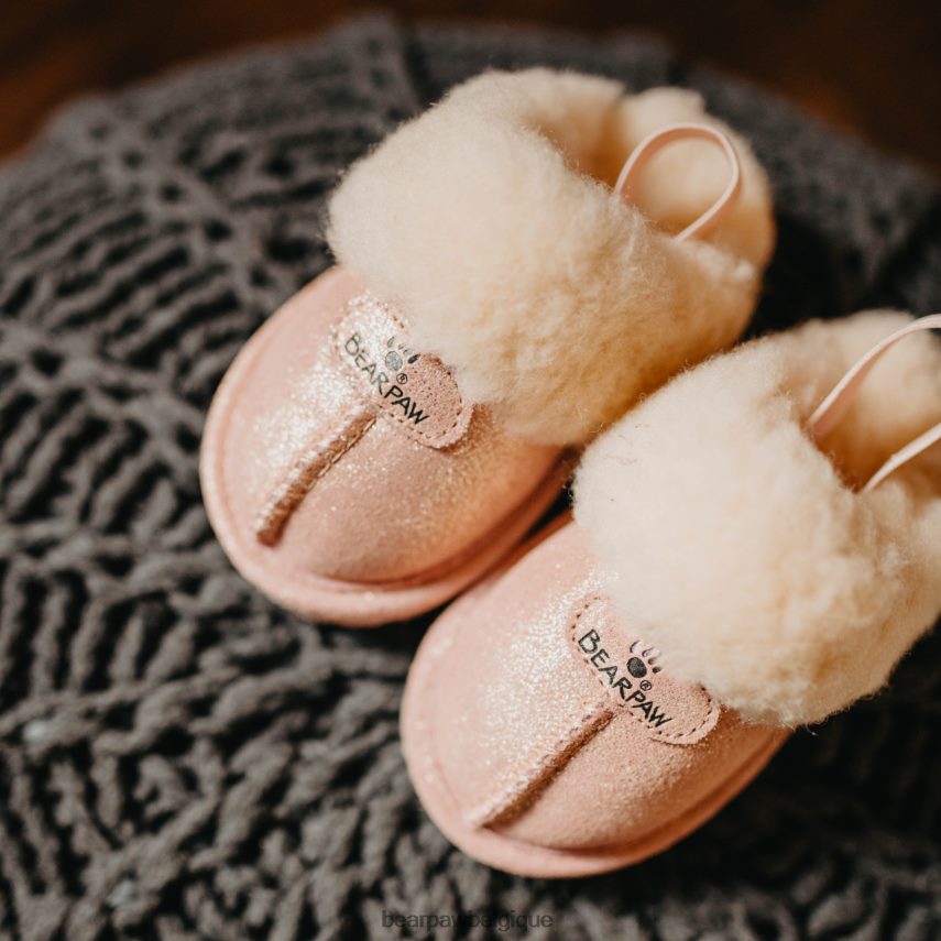 BEARPAW loki bambin enfants 6PN848612 paillettes roses chaussons