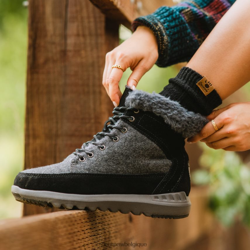 BEARPAW cheryl femmes 6PN848141 gris-noir bottes