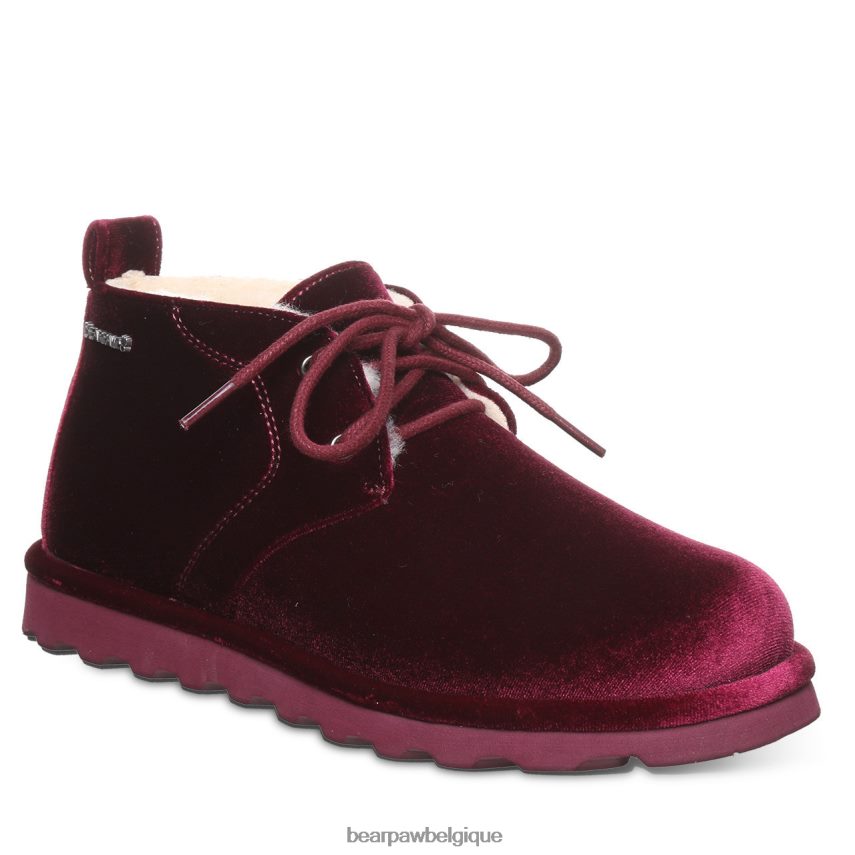 BEARPAW ciel femmes 6PN84835 velours bordeaux bottes