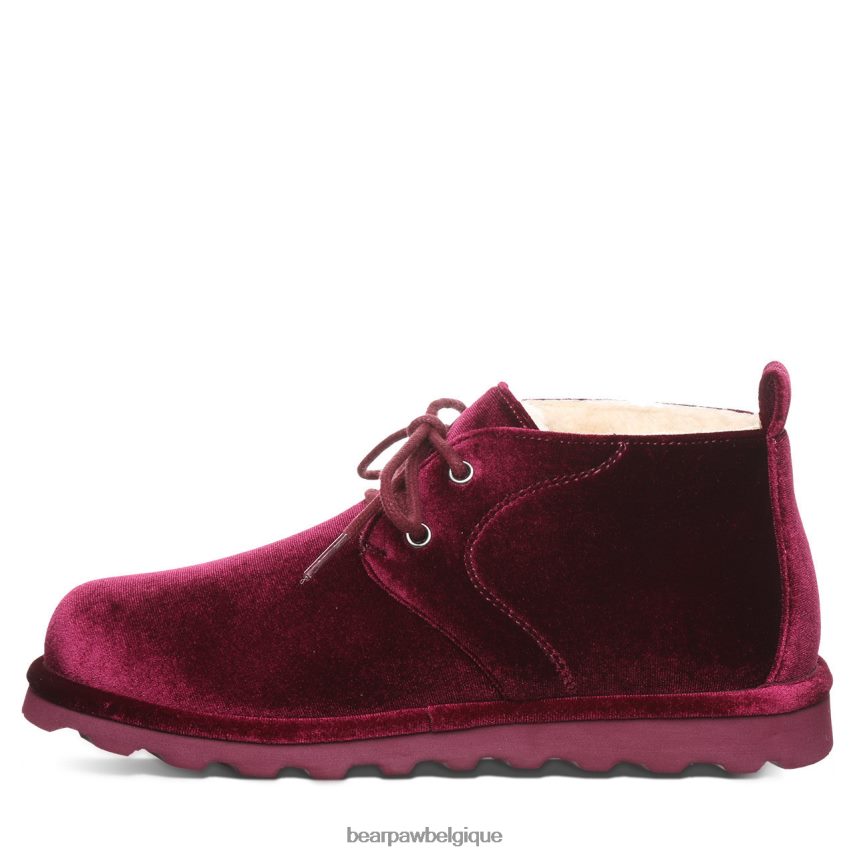 BEARPAW ciel femmes 6PN84835 velours bordeaux bottes