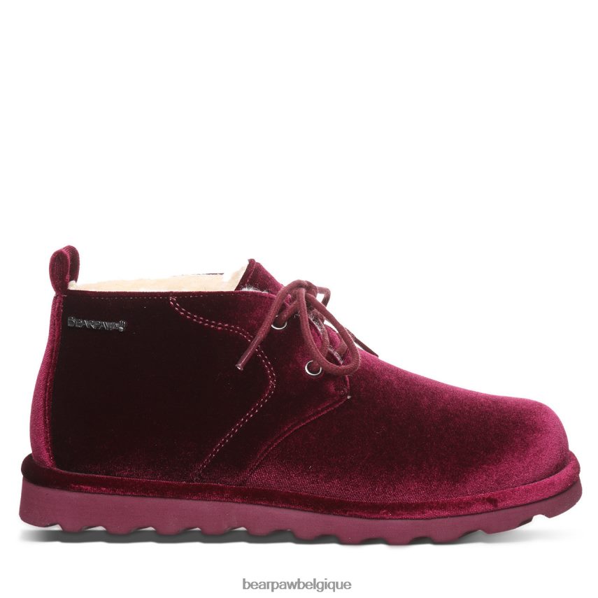 BEARPAW ciel femmes 6PN84835 velours bordeaux bottes