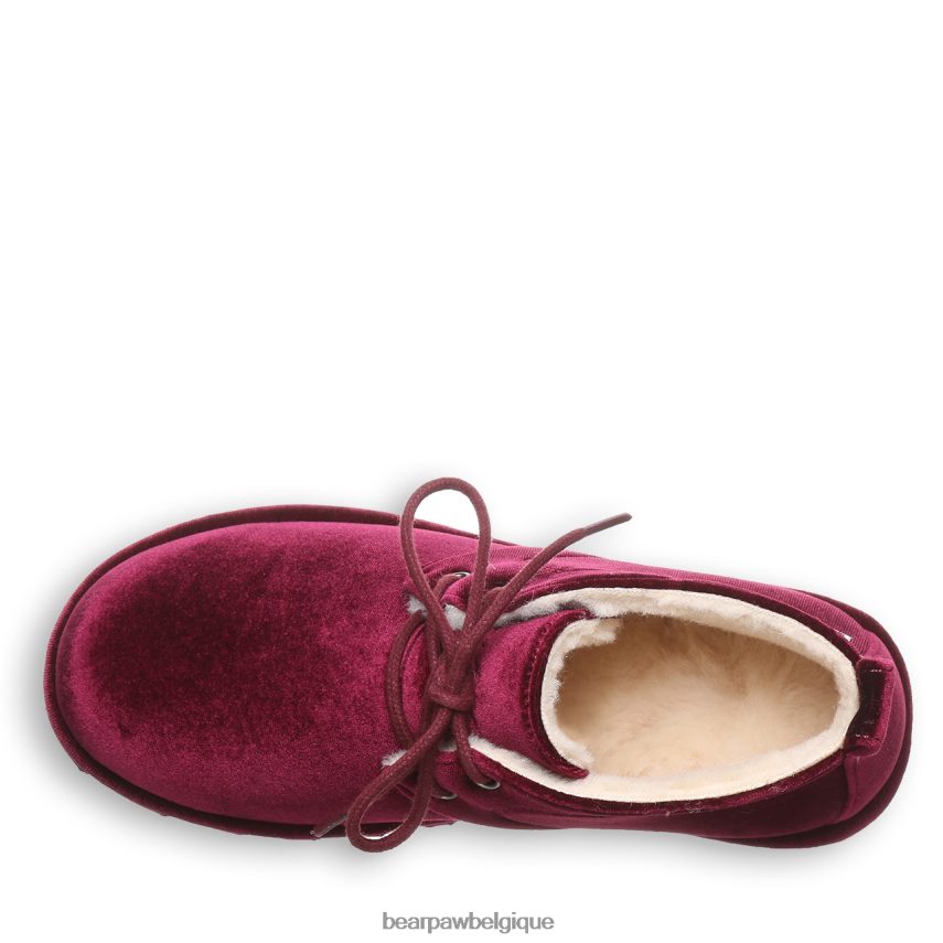 BEARPAW ciel femmes 6PN84835 velours bordeaux bottes
