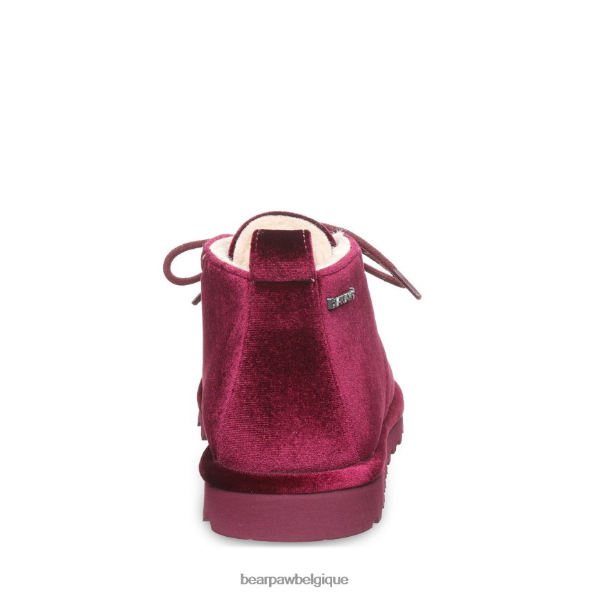 BEARPAW ciel femmes 6PN84835 velours bordeaux bottes