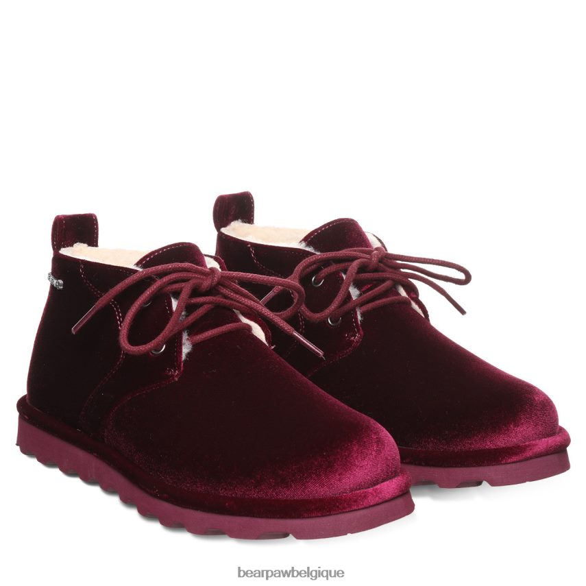 BEARPAW ciel femmes 6PN84835 velours bordeaux bottes