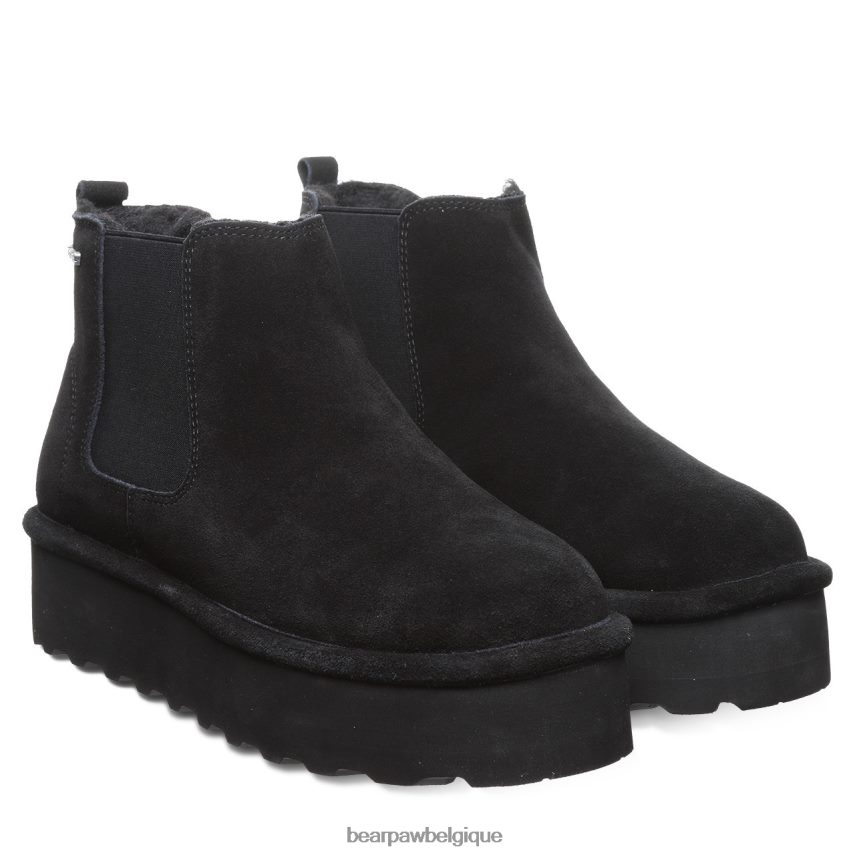 BEARPAW rétro dessiné femmes 6PN84813 noir bottes