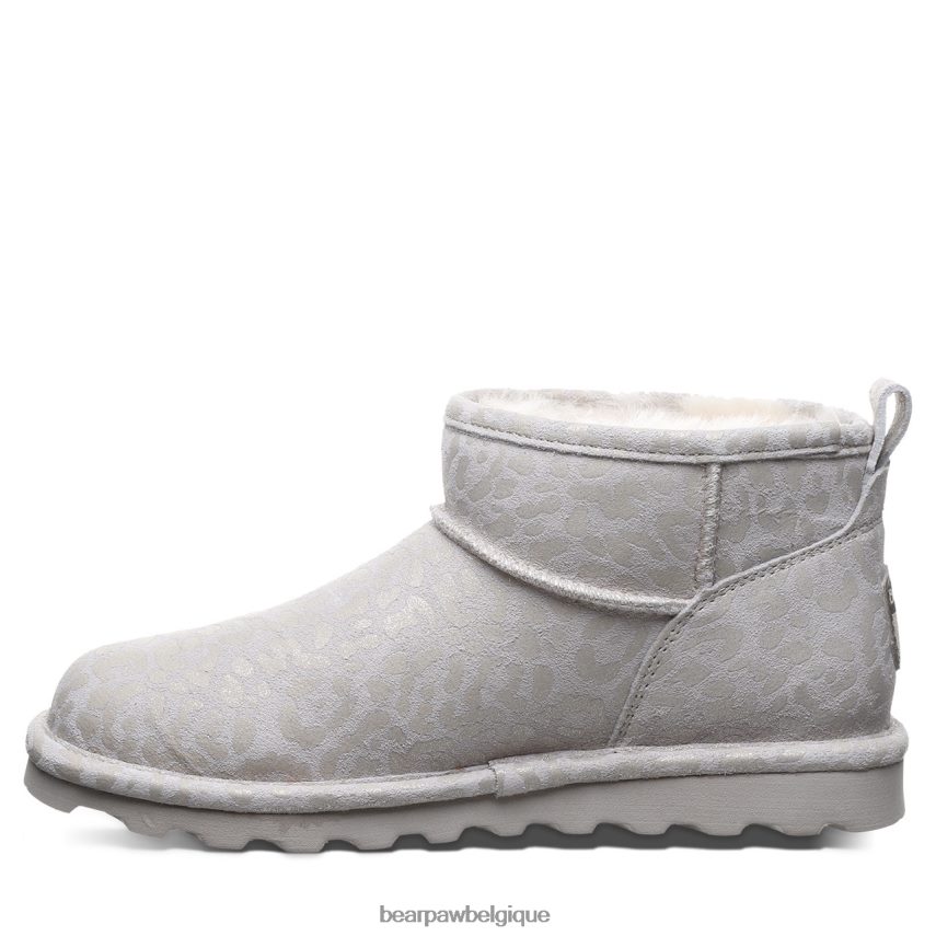 BEARPAW shorty exotique femmes 6PN84833 paillettes de léopard blanc d'hiver bottes