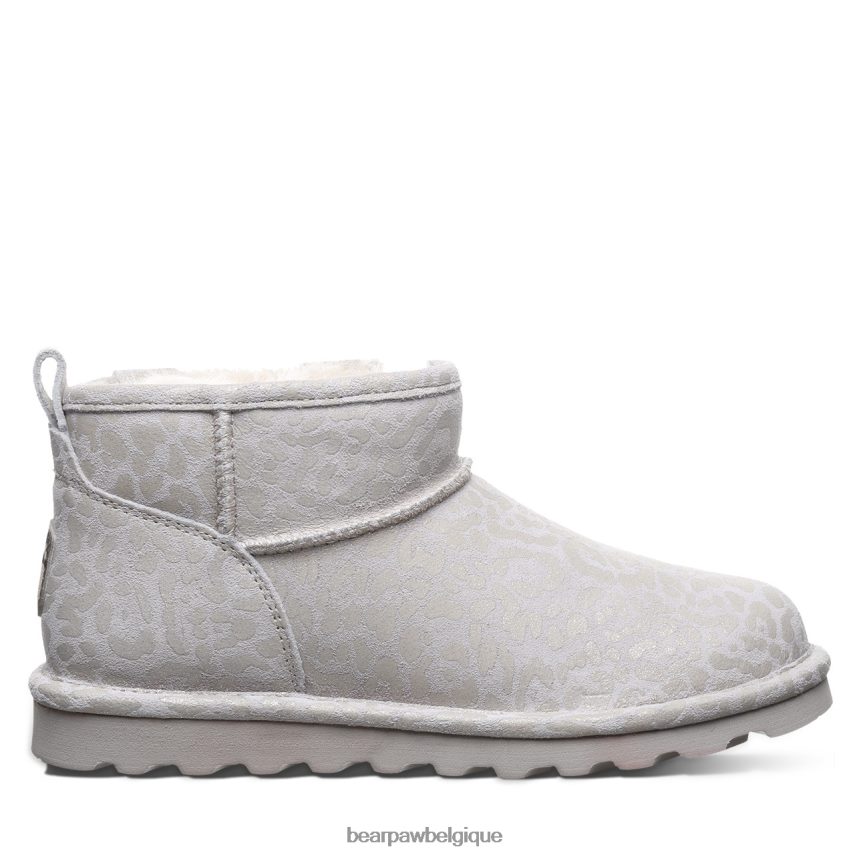 BEARPAW shorty exotique femmes 6PN84833 paillettes de léopard blanc d'hiver bottes