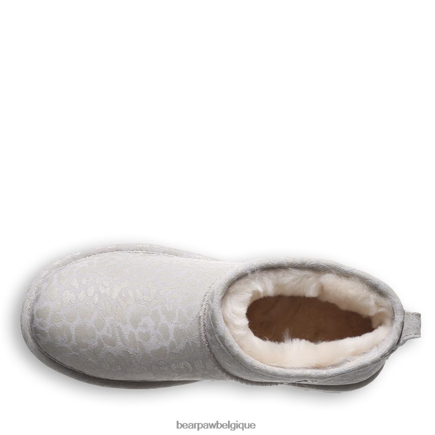 BEARPAW shorty exotique femmes 6PN84833 paillettes de léopard blanc d'hiver bottes