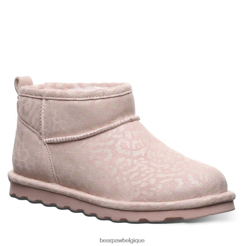 BEARPAW shorty exotique femmes 6PN84834 paillettes léopard rose bottes