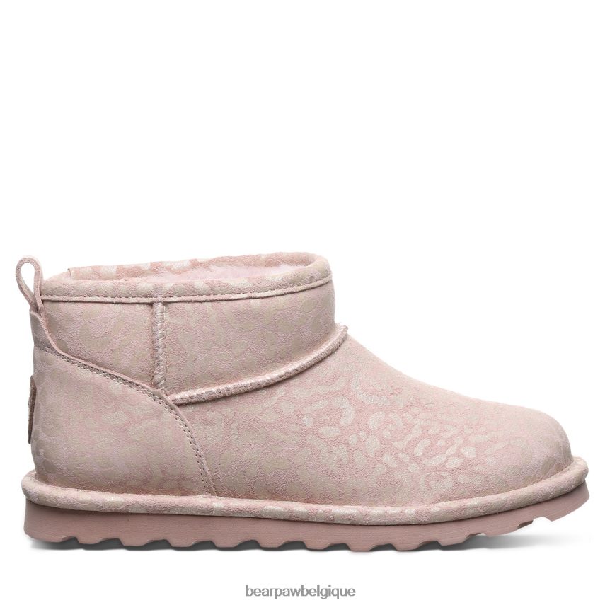BEARPAW shorty exotique femmes 6PN84834 paillettes léopard rose bottes