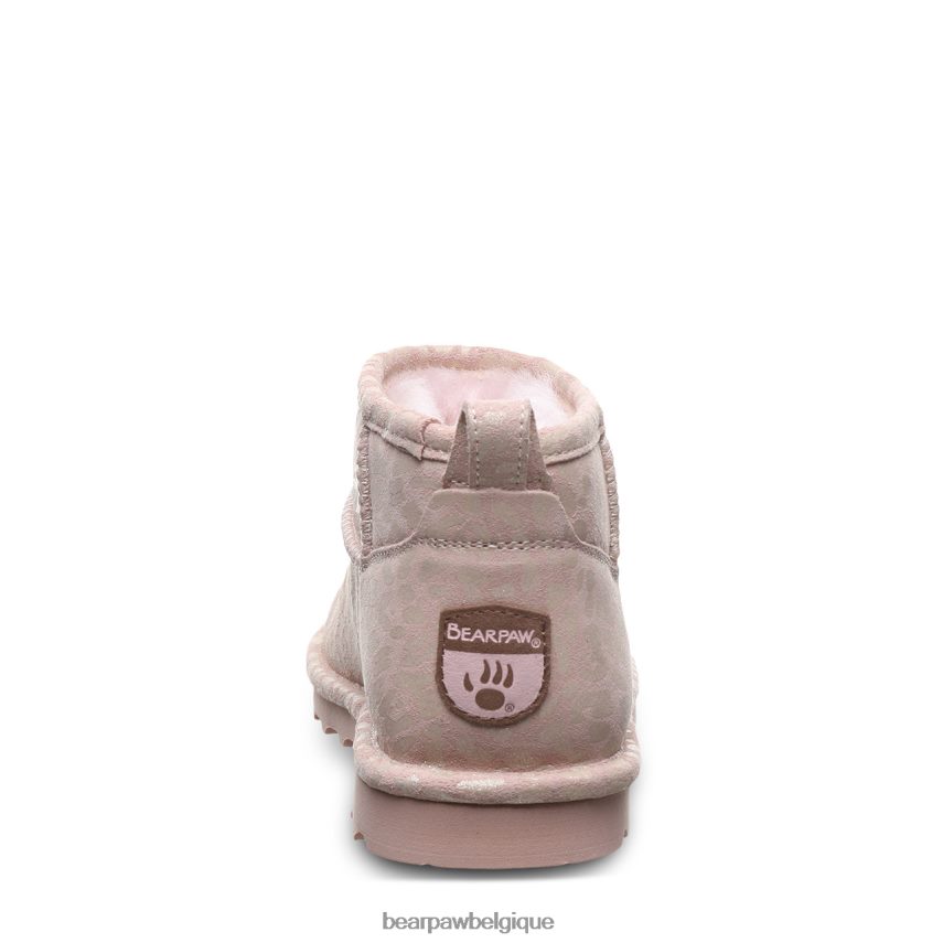 BEARPAW shorty exotique femmes 6PN84834 paillettes léopard rose bottes