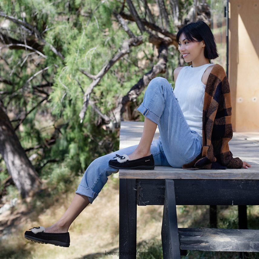 BEARPAW Paris femmes 6PN848264 noir chaussons