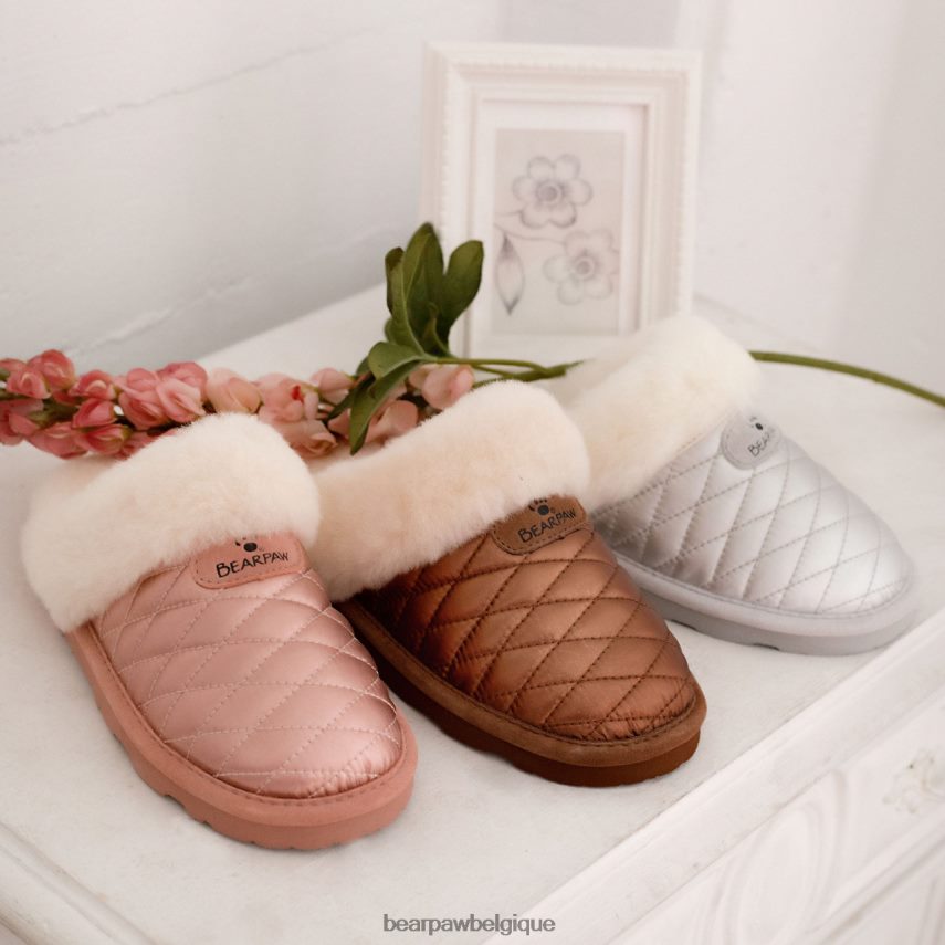 BEARPAW effie femmes 6PN848303 argent chaussons