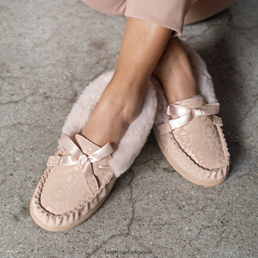 BEARPAW indien exotique femmes 6PN848300 paillettes léopard rose chaussons