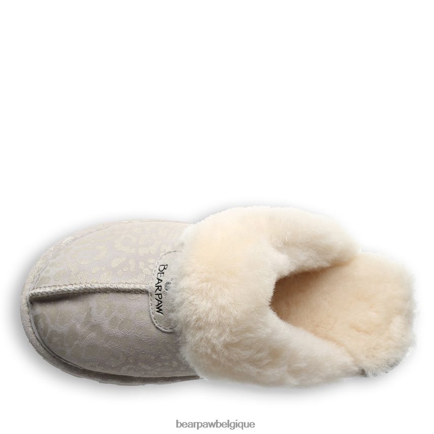 BEARPAW loki exotique femmes 6PN848266 paillettes de léopard blanc d'hiver chaussons