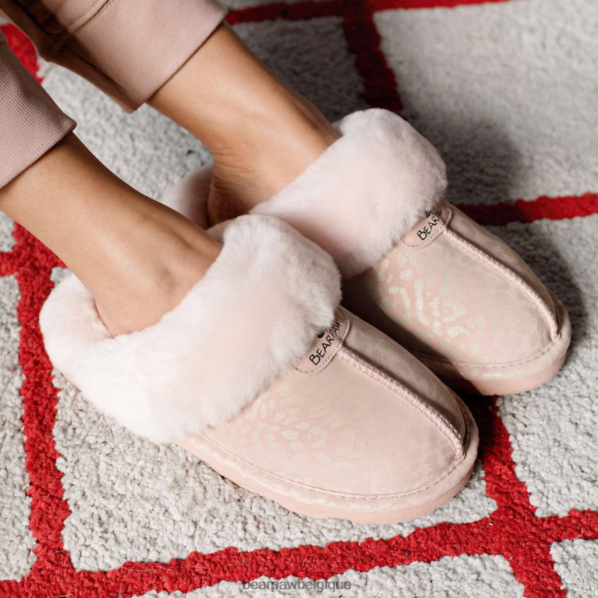BEARPAW loki exotique femmes 6PN848267 paillettes léopard rose chaussons