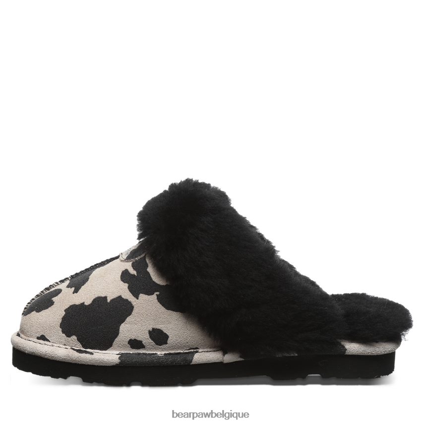 BEARPAW loki exotique femmes 6PN848293 imprimé vache noire chaussons