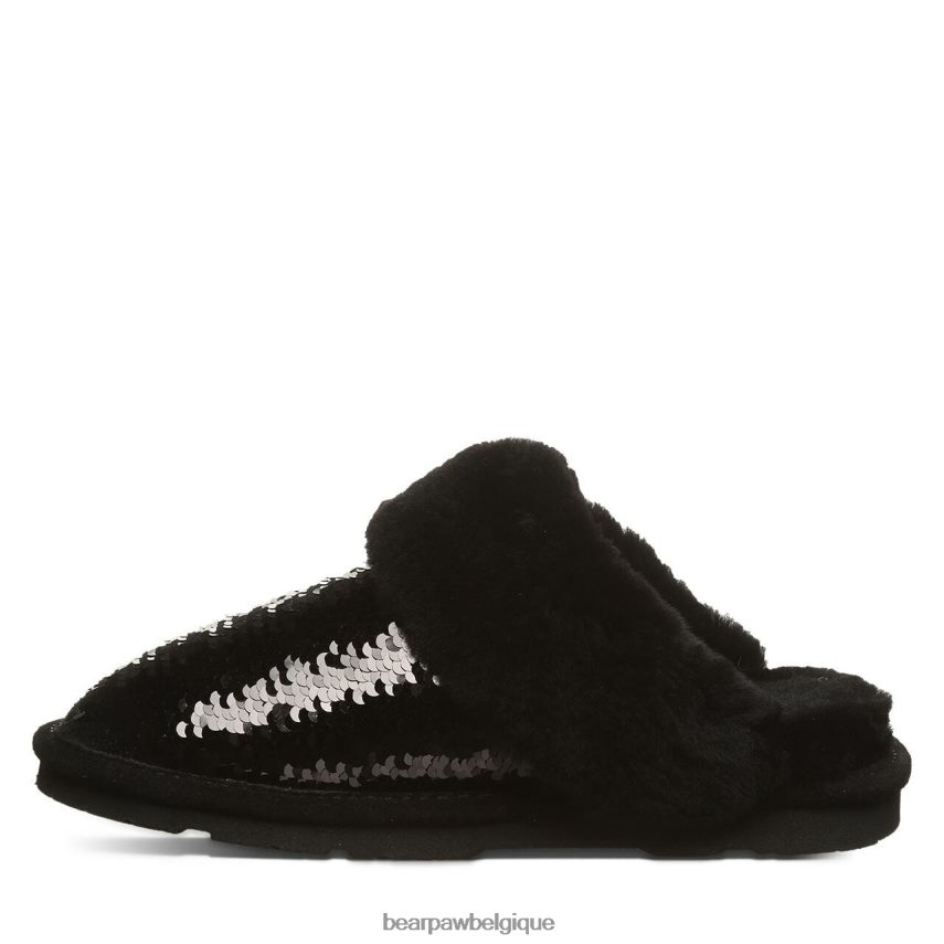 BEARPAW loki exotique femmes 6PN848314 paillettes noires chaussons