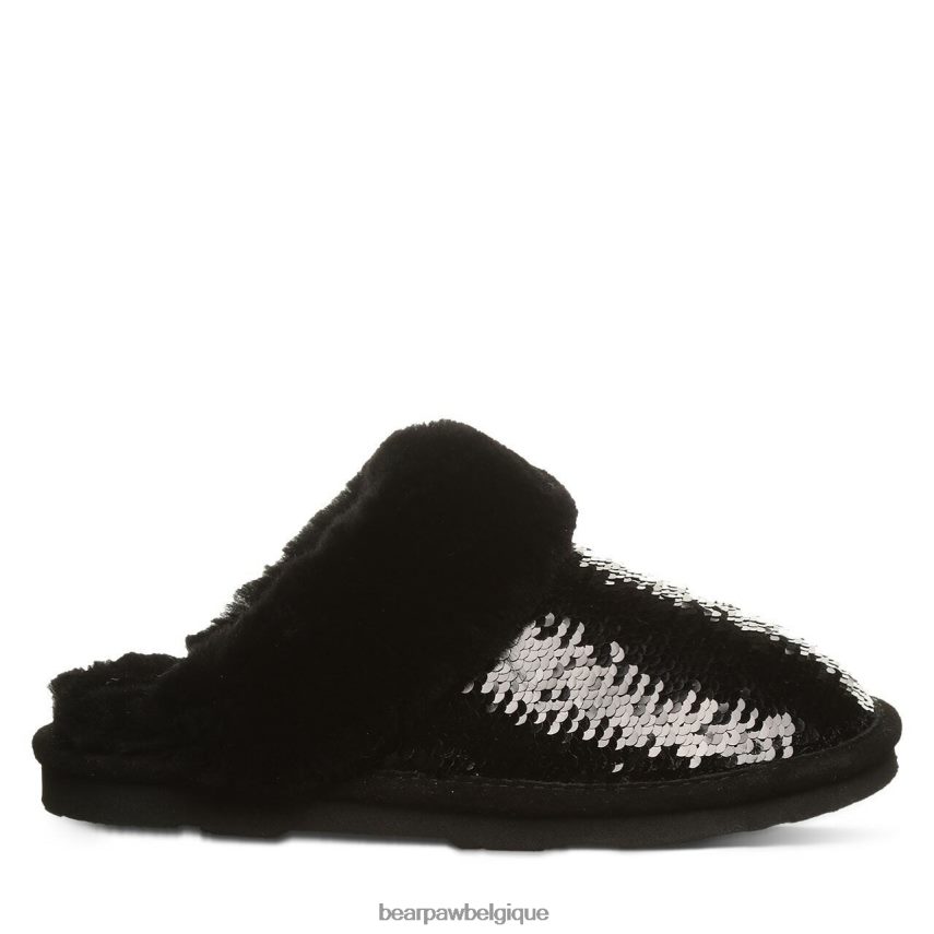BEARPAW loki exotique femmes 6PN848314 paillettes noires chaussons