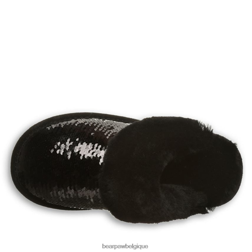 BEARPAW loki exotique femmes 6PN848314 paillettes noires chaussons