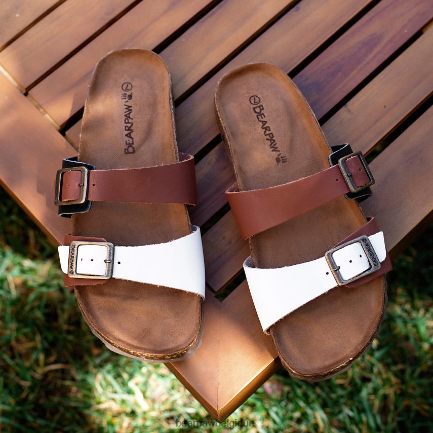 BEARPAW Juliette II femmes 6PN848371 selle/blanc des sandales