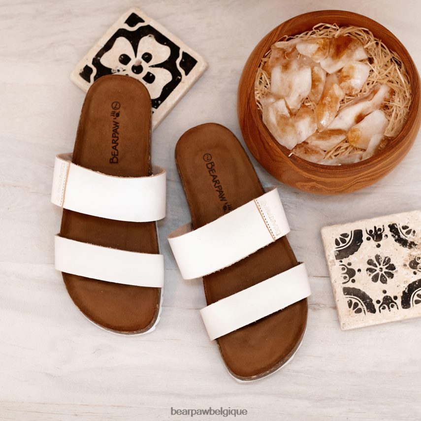 BEARPAW Marlette femmes 6PN848366 blanc des sandales