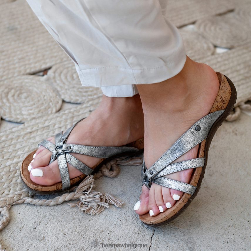 BEARPAW faon femmes 6PN848442 argent des sandales